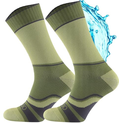 TODO Calzini Impermeabili Uomo con Mambrane Calzini da Escursionismo Calzini Impermeabili Verde Khaki 43-46