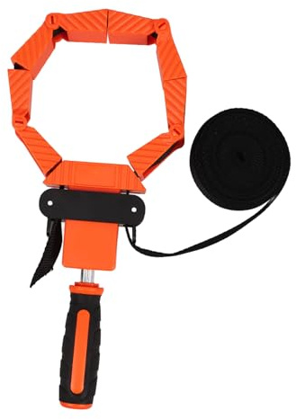 CLISPEED Adjustable Ratchet Band Clamp Nylon Strap with Multifaceted Angle Design for Woodworking DIY Projects and Secure Fixing Accessories and Versatile Tool for Irregular Shapes
