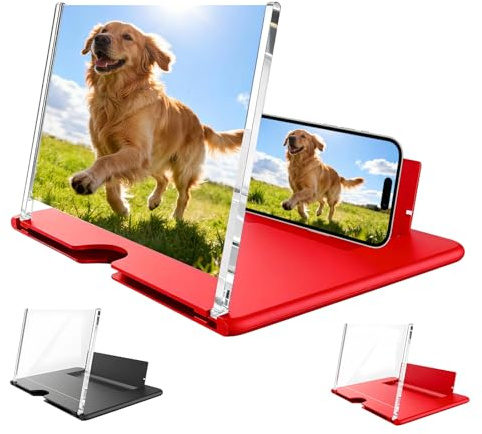 Loupe d'écran de téléphone portable 2026 - Version transparente HD - Amplificateur d'écran portable pliable - Compatible avec tous les smartphones pour regarder des films, des vidéos et des jeux