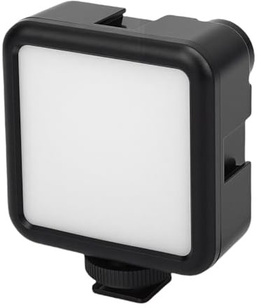 XUMIUZIY LED-kamera Videoljus 5600K | Fyll Ljus med 3 Kalla Skor för Utomhusfotografering Hot Shoe Base
