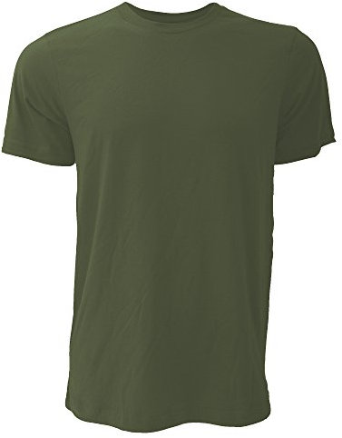 Canvas Unisex Jersey Crew Neck T-Shirt/Mens Short Sleeve T-Shirt (XL) (Heather Olive)