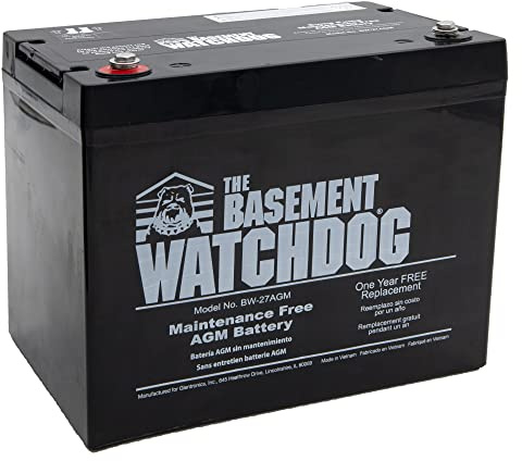 The Basement Watchdog Maintenance Free (AGM) Standby Battery for Backup Sump Pumps (BW-27AGM)