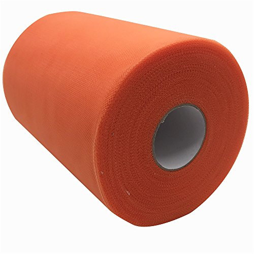 Rouleau de tulle 15,2 cm X 91,4 m 59 Couleurs Disponibles, chemin de table, nœud de chaise, tutu, couture, bricolage, tissu, mariage, fête emballage de cadeau orange