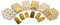 ewtshop® Candy-Boxen mit Goldfolie, 12er Set, niedliche Geschenkboxen, für Bonbons, Pralinen, Schmuck, 6 verschiedene Designs