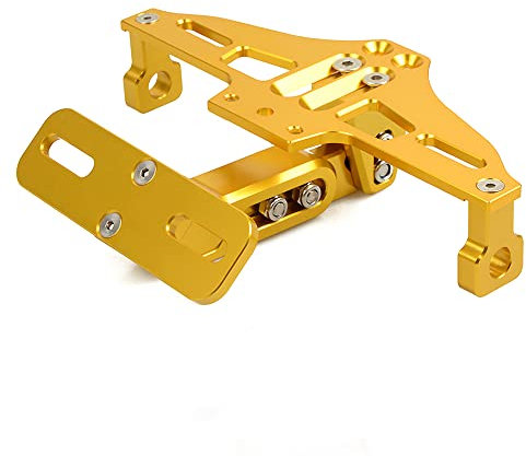 Universal Motorrad Lizenz Kennzeichenhalter Einstellbar für MT-07 MT-09 Tmax 500 530 Z900 Z650 Z750R S1000/R/RR F650GS F800GS CB500F CBR600RR CBR500 CBR1000RR CBR300R-Gold
