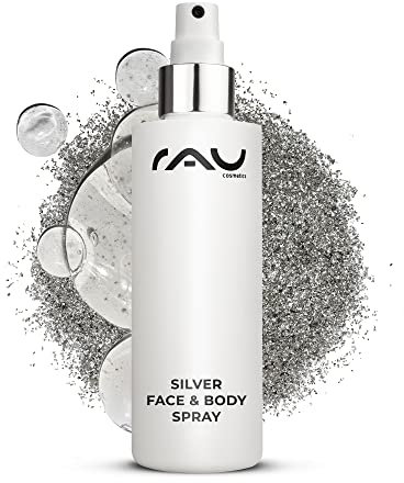 RAU Silver Face & Body Spray 200 ml - Kolloidales Silber - Antibakterielles Gesichts- & Körperspray gegen Unreinheiten