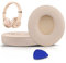SoloWIT® Professionelle Ersatz Ohrpolster für Beats Solo 2 & Solo 3 Kabellose On-Ear Kopfhörer mit Weiches Proteinleder, Starkes Klebeband