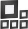 ledscom.de 5 Stück LED Treppenlicht/Wandeinbauleuchte FEX für innen und außen, eckig, schwarz, 85 x 85mm, warmweiß