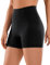 CRZ YOGA Naked Feeling Damen Radlerhose Blickdicht Hohe Taille Kurze Sporthose Yoga Sommer Shorts für Gym Sport - 10cm Schwarz 38