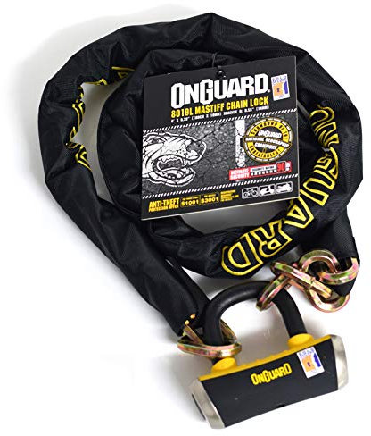 OnGuard Mastiff 8019L Bike Chain Lock (Sold Secure Bicycle Gold)