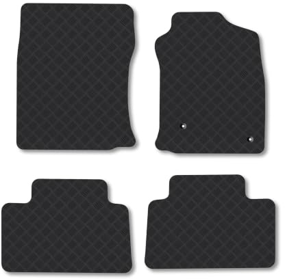 Fits Toyota Land Cruiser (2002-2009) 3mm Rubber Car Mats | Tailored Fit Durable Floor Mats Full Coverage Protection Waterproof Accessories Easy Clean Anti Slip Made in the UK