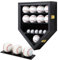 Grintus Baseball-Vitrine aus Holz, Baseball-Halter für Bälle, Wandhalterung, Baseball-Schattenbox mit abschließbarer Glastür für Autogrammbälle, Sammlung, Aufbewahrung, Schwarz