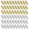 The Lord of the Tools 60 Stück Schmuck Schraubverschlüsse Endkappen aus Messing 1mm Loch Rohr Verschluss Schnur Endkappen 11 x 3,5 mm für DIY Armbänder Halsketten Schmuckherstellung Gold und Silber