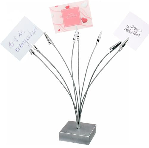 Exbrith Stehen Memo Clip, Memo Clip Halter, Büro Memo Clip, für Fotos, Notizen, Grafiken, Postkarten, Papier, Bürobedarf, zarte Dekoration (8er-Gruppe)