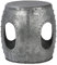 WOMO-DESIGN Beistelltisch Vantaa rund Ø38x43 cm Silber, Unikat, handgefertigt aus Metall, Industrie-Design, Couchtisch mit Schweißnieten, Wohnzimmertisch Sofatisch Loungetisch Ablagetisch Metalltisch
