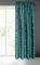 Eurofirany Adria Samt Vorhang mit Kräuselband Gardine Gemustert Velvet Optik - 1 STK. Geometrischen Muster Modern Klassisch Wohnzimmer Schlafzimmer Balkontür 140x270 cm Türkis und Grau