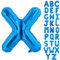 TONIFUL 40 Zoll großer Blau Buchstabe X Ballon, riesiger Buchstabenballon, großer Folienballon für Geburtstagsfeier, Jubiläumsdekoration