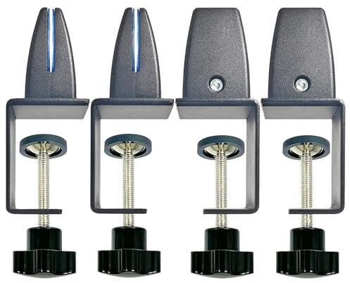 Jhanw Niesenschutz-Stützklemme für 0.3 cm bis 2.5 cm dicke Paneel, verstellbare Schreibtisch-Trennklemme, Aluminium-Schreibtisch-Trennclips, Schreibtisch-Sichtschutz-Clips, 4 Stück