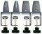 Jhanw Niesenschutz-Stützklemme für 0.3 cm bis 2.5 cm dicke Paneel, verstellbare Schreibtisch-Trennklemme, Aluminium-Schreibtisch-Trennclips, Schreibtisch-Sichtschutz-Clips, 4 Stück