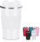 AKHTART 380ml Travel Mug for Hot & Cold Drinks with Leakproof Lid, Stainless Steel Insulated Coffee Double Walled Thermal Mug, Portable Reusable Cup Travel/Office/School(White)
