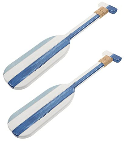 Veemoon 2st Wanddekoration Paddel Hölzernes Hängendes Ruder Nautische Wanddekoration Doppelruder-wanddekoration Nautisches Ruderpaddel- Vintage Holz Drinnen Strand Hängende Dekoration