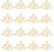 UNICRAFTALE 20Stk 1.6mm Loch 201 Edelstahl Anhänger Lotus Charms Flache Yoga Verbindungs Anhänger Metall Lotus Verbindungs Charms Ohrring Anhänger Für DIY Halsketten Armband Ohrring Schmuckherstellung