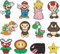 DIOTTI 12 Stück 5D Mario Diamant Malerei Aufkleber Kits für Kinder, DIY Diamant Malerei Aufkleber, handgemachte Digital Diamond Arts Craft Mosaik Aufkleber, Malen nach Zahlen Kits für Kinder Anfänger