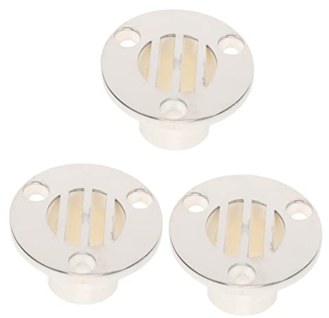 DELURA 2 Stück Marine Deck Drain Thru Hull Fittings for Boote Boat Drain Supplies Bodenentwässerungsabdeckung Marine/179 (Color : As Shownx3pcs, Size : 5x5cmx3pcs)