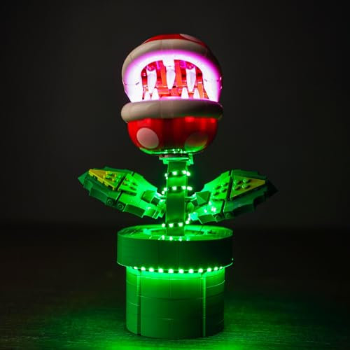 BrickBling Juego de luces LED para Lego 71426 Piraña Planta (no Lego), juego de iluminación decorativa para Lego Piraña Plant 71426 Juguetes creativos, DE-P56701-71426
