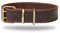 DIAVOLI - Hunde Lederhalsband Luna - Strapazierfähiges Hundehalsband mit Verstellbarer Messing Schnalle - Fettleder Halsband Robust - Größe L