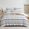 RUIKASI Bettwäsche 200x220 3 teilig Grau - Bettbezug 200 x 220 Set mit Boho Muster, Bettwäsche-Sets 200x220cm aus Mikrofaser mit Reißverschluss Weich und Bügelfrei