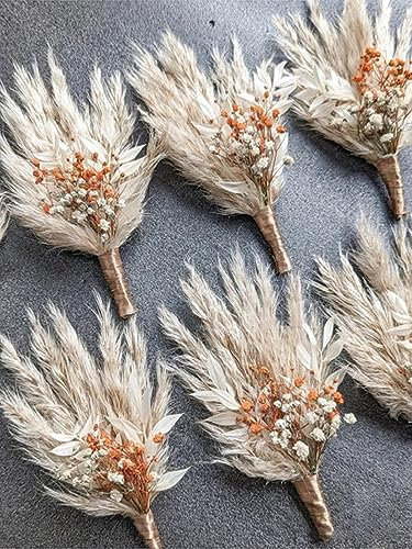 RIJPEX Startseite Hochzeitsdekoration Trockenblumen Brautstrauß Mini natürlicher Trockenblumenstrauß Hochzeit Mittelstücke Dekor Urlaubsgeschenk-A004-10 Stück