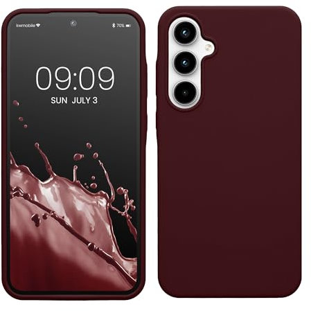 kwmobile Housse Compatible avec Samsung Galaxy A35 Coque - Housse de téléphone Protection Souple en TPU Silicone - Bordeaux Violet