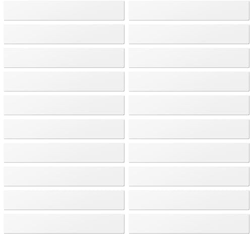 LLPT Dry Erase Magnetic Strips | 20 Pcs | Blank Writable Magnet Reusable Sticky Labels and Stickers Notes | for Whiteboard Locker Classroom (DMS11220WT) | Color White | 2.5CM x 30CM