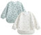 Little Dimsum Baby Lätzchen mit Lange Ärmeln,Wasserdicht Kinder Lätzchen Abwaschbar,Babylätzchen Latz mit Tasche-2er-Pack für Baby Kleinkinder 6-36 Monate(Elephant&Chestnut