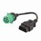 Ldafava Cavo Adattatore OBD2 da 9 Pin a 16 Pin per Camion Pesanti E Veicoli Commerciali, Cavo Diagnostico per Camion, Cavo OBD II Maschio a Femmina Verde J1939