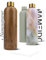 MAMEIDO Edelstahl Trinkflasche personalisiert 750ml - auslaufsichere Trinkflasche mit Namen, personalisertes Geschenk (Oak Wood Gold, 0,75l)