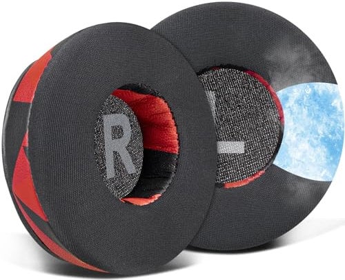 SOULWIT Cooling Gel Earpads Replacement for AKG Y50/Y50BT/Y55/K618/K619 On-Ear Headphones, Ear Pads Cushions with High-Density Noise Isolation Foam - Red Storm