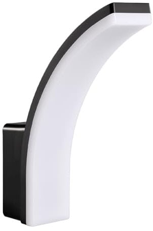 Maclean MCE511 Aplique LED, Iluminación de Pared para Interior y Exterior, Lámpara 20W, IP65 Resistente al Agua, 2750lm, Blanco Neutro 4000K, Rango de Detección: máx. 10m (Negro)
