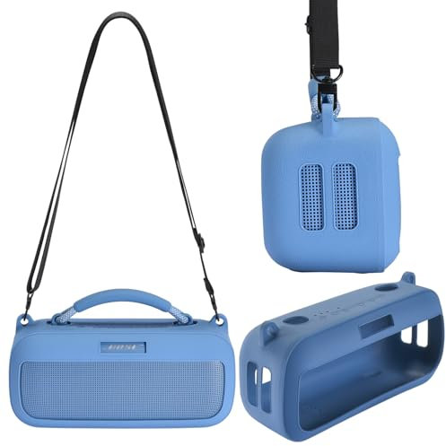 Yaowanguan Silicone Case for Bose SoundLink Max Portable Speaker,Soundlink Max Portable Travel Sleeve Protective Skin Carrying Cover(Blue)