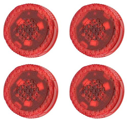 Jeorywoet Car Door Opening Warning Light 4Pcs Automatic Universal Waterproof Car Door Lights Self-adhesive Round 5 LED Red Car Strobe Light, No Battery, Car Door Lights