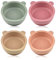 Silikon Baby Schüssel Mit Saugnapf, 4 Stück Baby Breischale, Rutschfest Breischale Baby Set, Baby Gyro Bowl, Silikon Baby Schälchen, Kleinkinder Futter Entwöhnungsschale Für Babys Und Kleinkinder