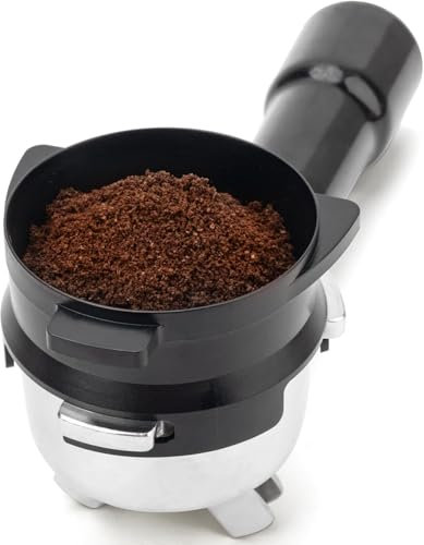 Anillo dosificador de café de 54 mm, Accesorios para baristas Vaso de filtro magnético de 54 mm, Accesorios para vasos de filtro Embudo dosificador de café de 54 mm, Accesorios para baristas, Negro