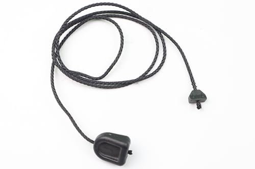 AWITALIA - Cordino Laccio di Ricambio per Zanzariera a Rullo a scorrimento verticale con Campanellina termo saldata, Cordino per tiraggio zanzariera, colore Nero cm. 65 (NERO, 2 CORDINI)