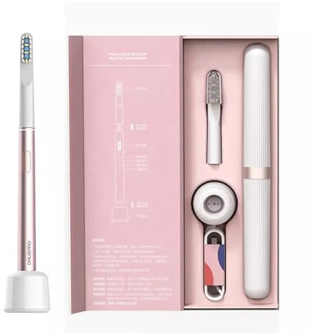 ORUSPRO TRAVEL Brosse à dents électrique rechargeable rose