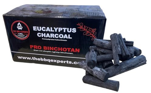 10kg Eucalyptus Binchotan Charcoal by The BBQ Experts – Restaurant-Grade Oak Wood Charcoal for BBQ, Smoking & Grilling – Long Lasting Charcoal - 4 Hour Burn Time
