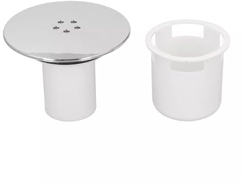 Aartner Shower Drain Cover, Chrome Shower Trap Cover Replacement, 90mm to 115mm Cover for Shower Drain Outlet, PP Plastic and Metal, Removable Top Fitting Cap Parts Fast Flow