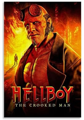 MMCJUH Hellboy Film-Wandkunst, buntes dekoratives Poster, Kunst, Leinwand, Geschenk für Freunde, Wohnzimmer, Schlafzimmer, ungerahmt, 20 x 30 cm
