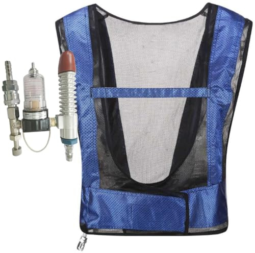 Yzdysg Kleiner Ventilator,Compressed Air Powered Cooling Vest for Welders and Construction Workers Air Cooling Conditioner Waistcoat Work Vest