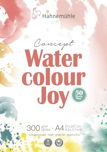 Hahnemühle Concept - Watercolour Joy, matter Aquarellblock mit 50 Blatt, 300 g/m² (DIN A4)